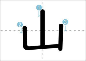 mountain yama kanji order stroke guide img 2